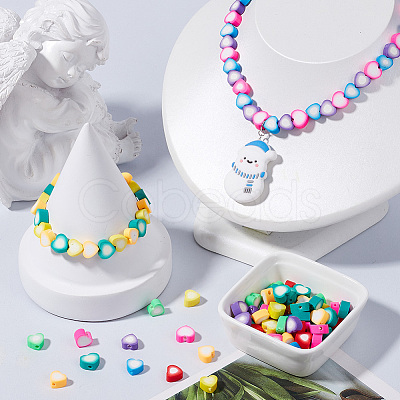 240Pcs 8 Colors Handmade Polymer Clay Beads CLAY-SC0002-30-1