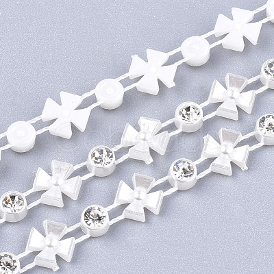 ABS Plastic Imitation Pearl Beaded Trim Garland Strand AJEW-S073-05-1