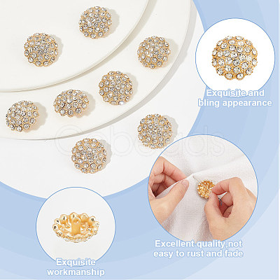 14pcs 1-Hole Alloy Shank Button FIND-FG0003-17B-1