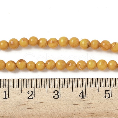 Natural Beeswax Beads Strands G-L095-B02-4mm-01-1