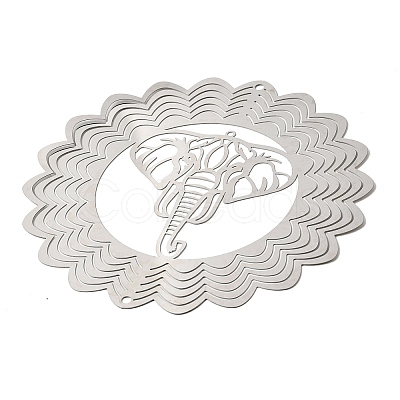 201 Stainless Steel 3D Rotating Hanging Wind Spinner STAS-C166-01D-P-1