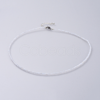 Natural Blue Lace Agate Beaded Necklaces NJEW-JN02492-04-1