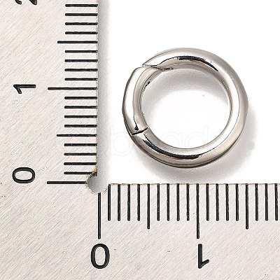 Rack Plating Brass Spring Gate Rings KK-I720-05P-1