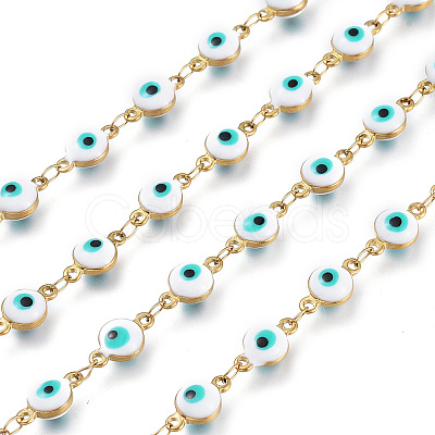Handmade Enamel Link Chains STAS-I154-02G-1