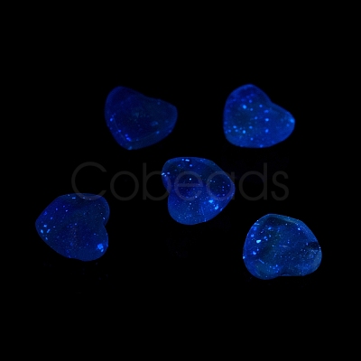 UV Plating Luminous Transparent Acrylic Beads OACR-C001-06-1