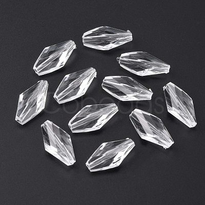 Transparent Acrylic Beads TACR-S078-01-1