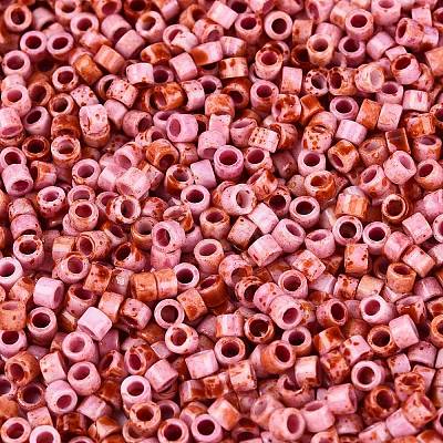 Opaque Picasso Cylinder Glass Beads SEED-Q039-06A-03-1