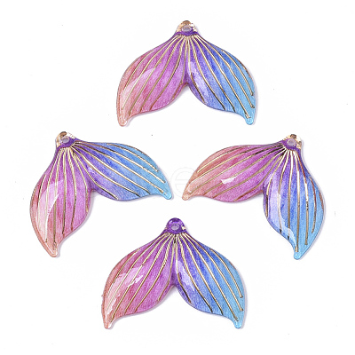 Transparent UV Printed Acrylic  Pendants X-TACR-S136-001I-1