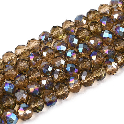 Electroplate Transparent Glass Beads Strands LS-EGLA-N054-T4mm-A03-1