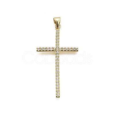 Brass Micro Pave Cubic Zirconia Pendants LS-KK-Z100-24G-1