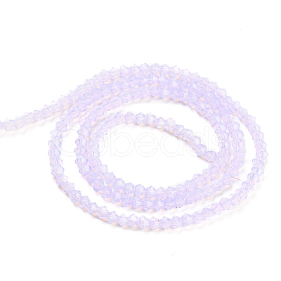 Baking Paint Transparent Glass Beads Strands DGLA-F029-J2mm-07-1