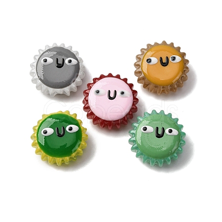 Fuuny Baking Paint Glass Enamel Beads LAMP-Q045-01G-1