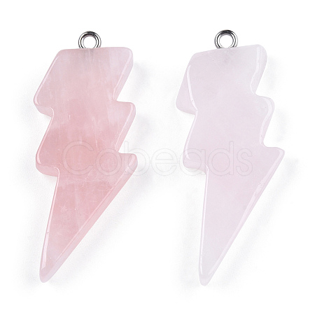 Natural Rose Quartz Pendants G-N332-53-A20-1