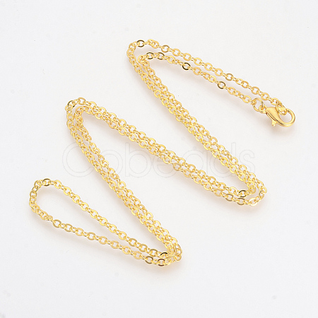 Brass Cable Chains Necklaces X-MAK-R019-G-1