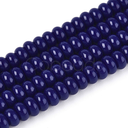 Opaque Solid Color Glass Beads Strands GLAA-ZX008-4mm-18P-1