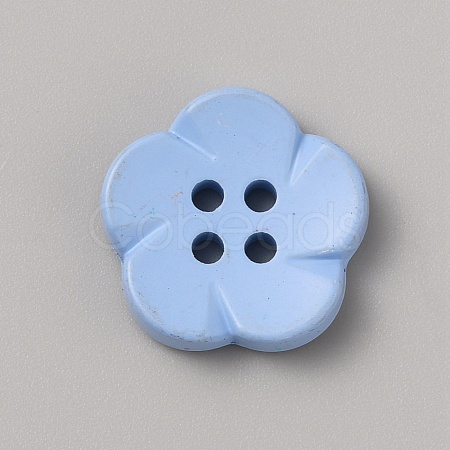 Spray Painted Plastic Buttons FIND-WH0152-394B-11-1