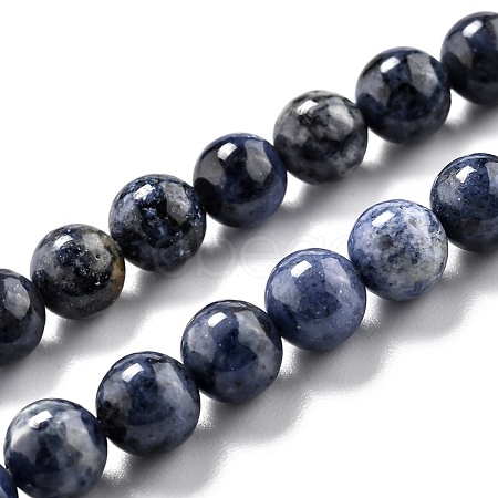 Natural Dumortierite Quartz Beads Strands G-L574-07B-1