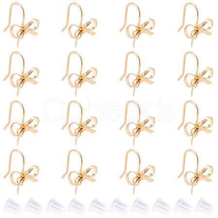 24Pcs Brass Stud Earring Findings KK-FH0002-35-1