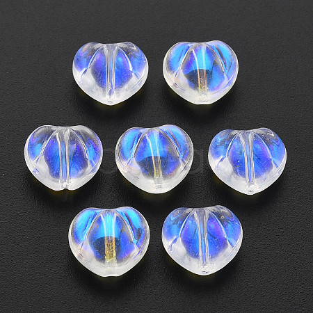 Electroplate Transparent Glass Beads LS-GLAA-T022-24-B01-1