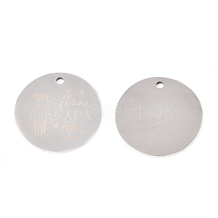Non-Tarnish 201 Stainless Steel Pendants LS-STAS-T064-38P-18-1