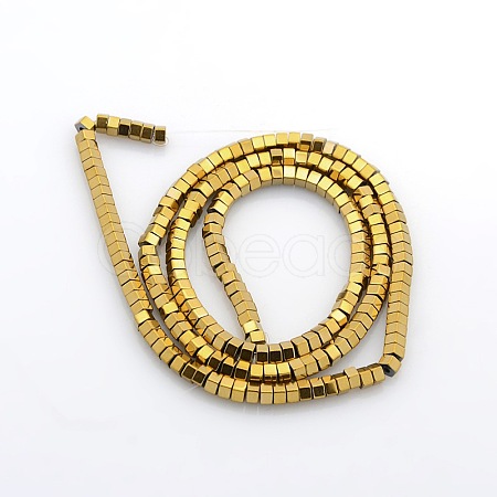 Pentagon Electroplate Non-magnetic Synthetic Hematite Beads Strands G-P046-04C-1