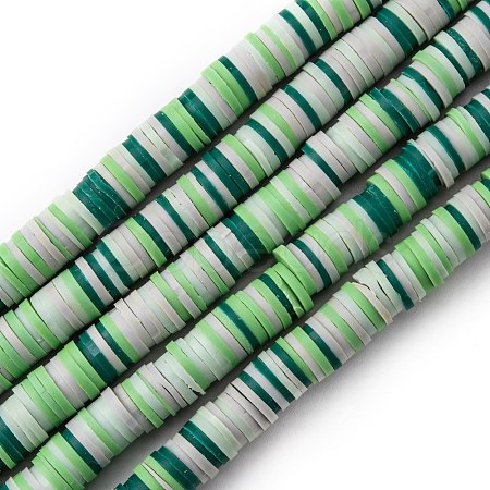 Handmade Polymer Clay Beads Strands CLAY-R089-8mm-T011-1