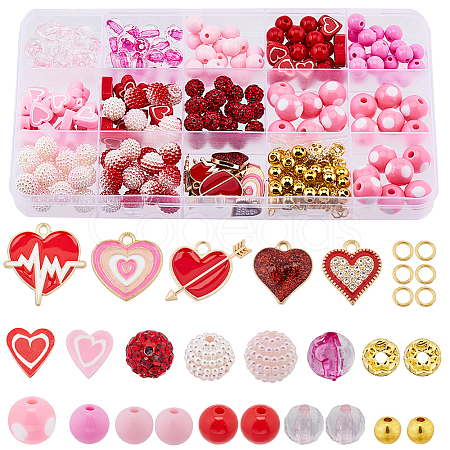 SUNNYCLUE DIY Valentine's Day Bracelet Making Kit DIY-SC0023-40-1