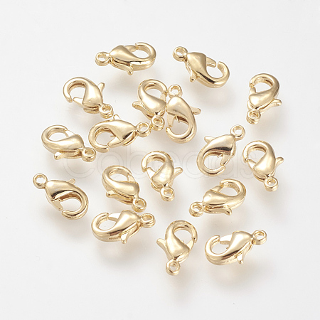 Brass Lobster Claw Clasps KK-T014-121G-1