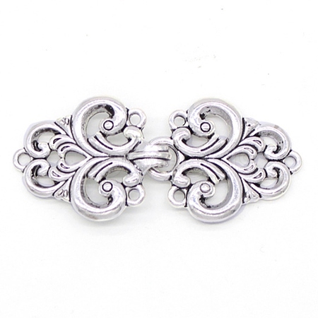 Alloy Hook Button PALLOY-WH0082-64-1