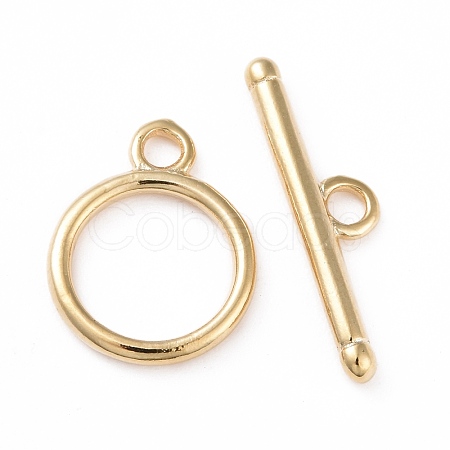Eco-friendly Brass Toggle Clasps KK-D082-17G-1