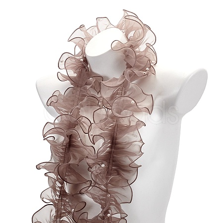 5 Yards Pleated Organza Pleated Lace Ribbon OCOR-PH0004-67A-1