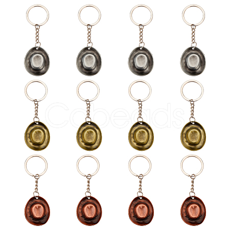 DICOSMETIC 12Pcs 3 Colors Alloy Keychain KEYC-DC0001-02-1