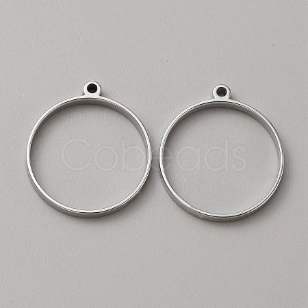 304 Stainless Steel Open Back Bezel Pendants FIND-WH0152-123D-1