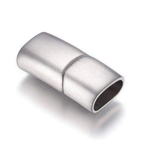 Tarnish Resistant 304 Stainless Steel Magnetic Clasps with Glue-in Ends STAS-G101-44P-1