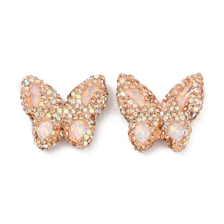 Handmade Polymer Clay Rhinestone Beads CLAY-NH0001-11B-1