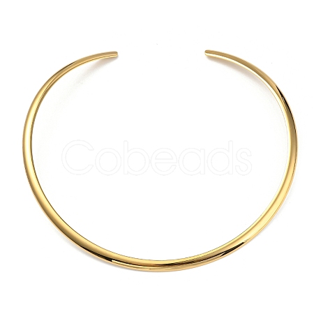 PVD Vacuum Plating 202 Stainless Steel Wire Choker Necklace NJEW-H011-06G-1