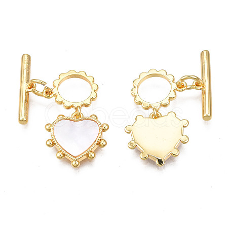 Brass Toggle Clasps KK-N233-145LG-1