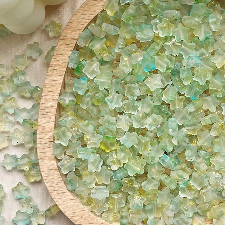 30Pcs Frosted Glass Beads PW-WGAB1F9-06-1