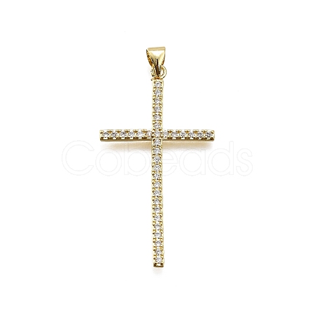 Brass Micro Pave Cubic Zirconia Pendants LS-KK-Z100-24G-1