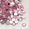 Glass Flat Back Rhinestone, Grade A, Back Plated, Faceted, Half Round, Light Rose, SS8, 2.3~2.4mm, 1440pcs/bag