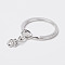 Iron Split Key Rings, Silver, 30x2mm, Inner Diameter: 25mm