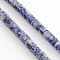 Natural Blue Spot Jasper Bead Strands, Column, Blue, 6x6mm, Hole: 1mm, about 66pcs/strand, 15.7 inch