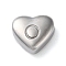 Non-Tarnish 201 Stainless Steel Beads, Stainless Steel Color, Heart, Letter O, 7x8x3.5mm, Hole: 1.5mm