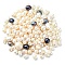 Natural Pearl & Glass Beads, Oval, Mixed Color, 6~10x3~10x2.5~10mm, Hole: 0.6~1mm