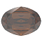 Preciosa&reg MAXIMA Crystal Fancy Stones, Czech Crystal, 435 12 601 Oval, Dura Foiling, 10220 Smoked Topaz, 14x10mm