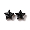 Spray Painted Alloy Beads, Star, Black, 7x7.5x3.2mm, Hole: 1.2mm