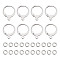 ARRICRAFT 100Pcs 304 Stainless Steel Leverback Earring Findings, with Loops and 100Pcs Jump Rings, Stainless Steel Color, 14.5x12x2mm, Hole: 1.2mm, Pin: 1x0.8mm