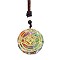 Resin & Natural & Synthetic Mixed Gemstone Pendant Necklaces, Eye, 25.59 inch(65cm)