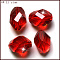 K9 Glass, Imitation Austrian Crystal Beads, Grade AAA, Faceted, Bicone, Red, 10x13mm, Hole: 0.9~1mm