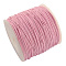 Waxed Cotton Thread Cords, Pink, 1mm, about 10.93 yards(10m)/roll